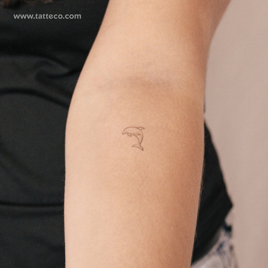 Tatuaje semipermanente de delfín - Juego de 2