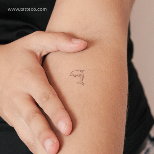 Tatuaje semipermanente de delfín - Juego de 2