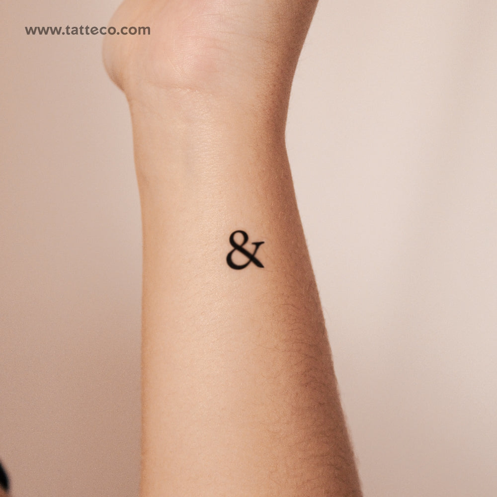 Tatuaje semipermanente Ampersand - Juego de 2
