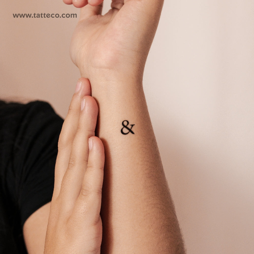 Tatuaje semipermanente Ampersand - Juego de 2
