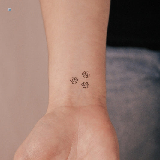 Tatuaje semipermanente Love Paws - Juego de 2