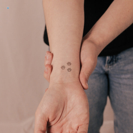 Tatuaje semipermanente Love Paws - Juego de 2