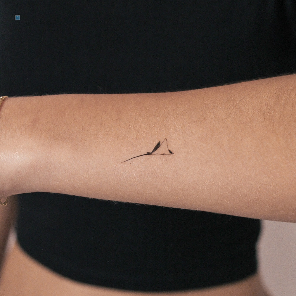 Small Manta Ray Semi-Permanent Tattoo - Set of 2