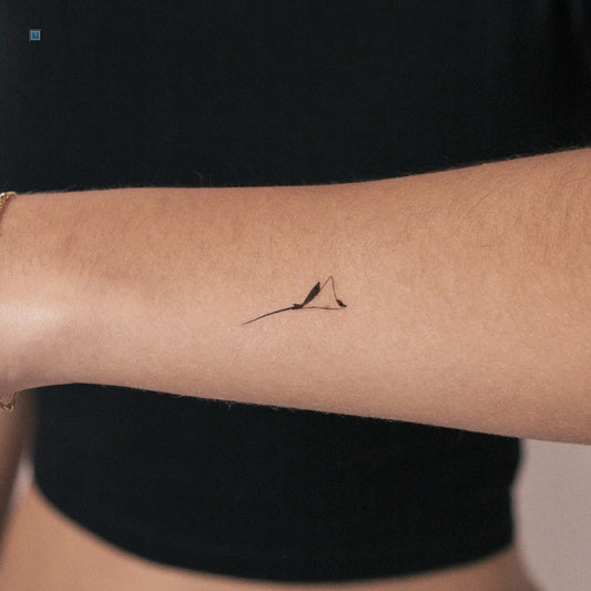 Tatuaje semipermanente de manta raya pequeño (juego de 2)