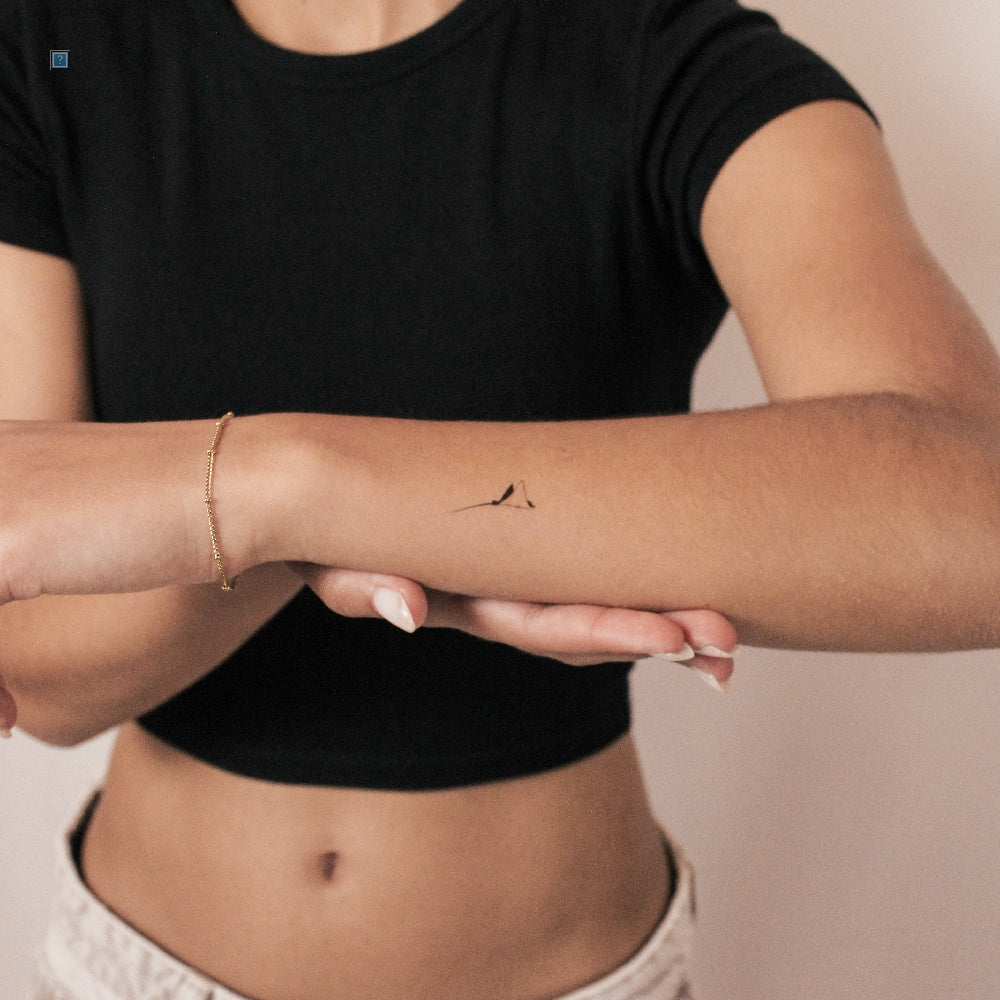 Small Manta Ray Semi-Permanent Tattoo - Set of 2