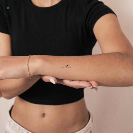 Tatuaje semipermanente de manta raya pequeño (juego de 2)