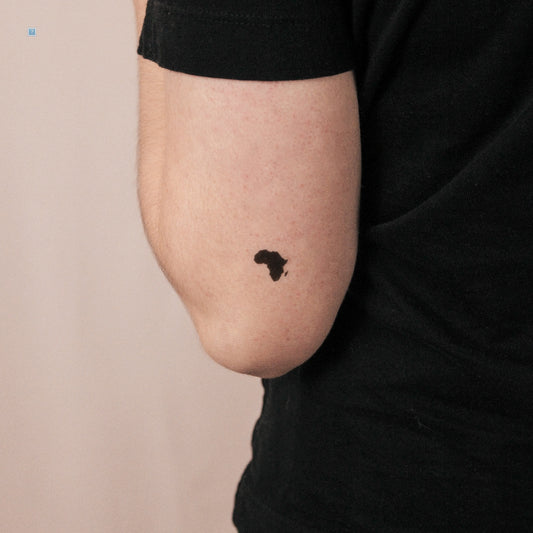 Tatuaje semipermanente de mapa de África (juego de 2)