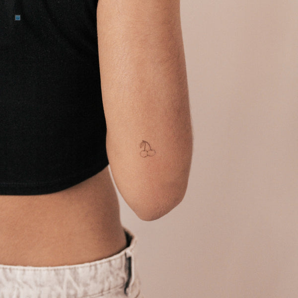 Cherry Couple Semi-Permanent Tattoo - Set of 2