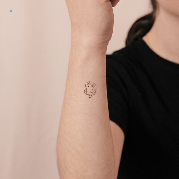 Tatuaje semipermanente de erizo (juego de 2)