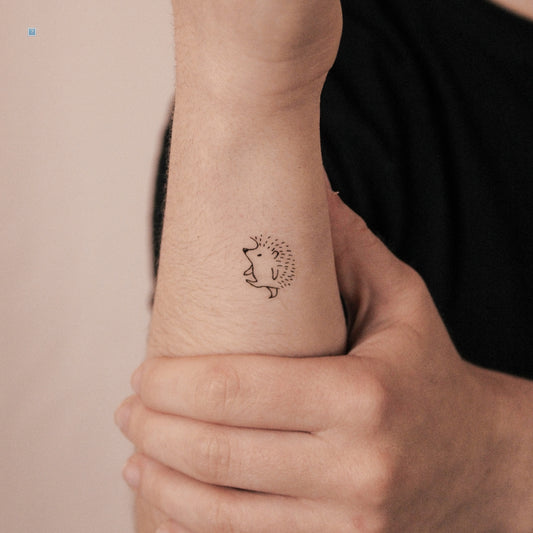 Tatuaje semipermanente de erizo (juego de 2)