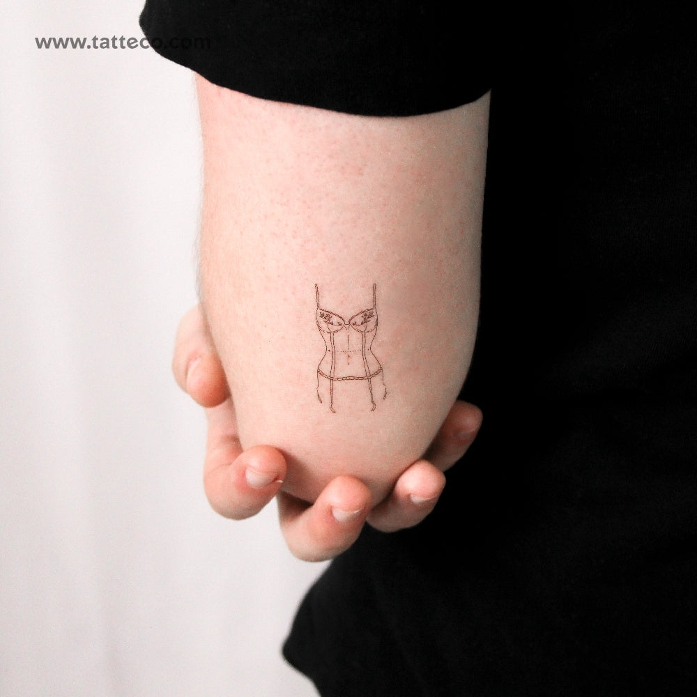 Corset By M3.Ink Temporary Tattoo - Set of 3