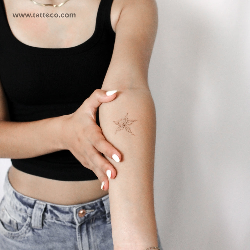 Orchid Temporary Tattoo By M3.Ink - Set of 3