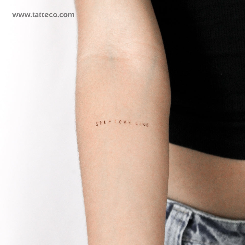 Self Love Club Temporary Tattoo  By M3.Ink - Set of 3