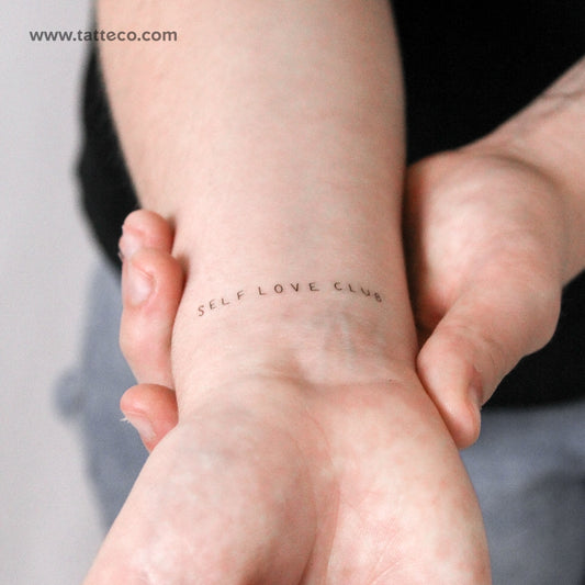 Self Love Club Temporary Tattoo  By M3.Ink - Set of 3
