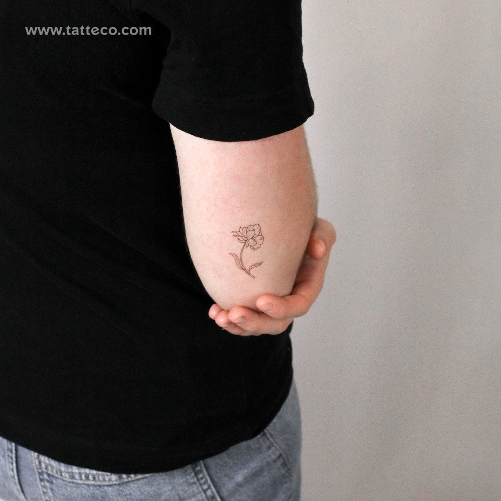 Flower Temporary Tattoo By M3.Ink - Set of 3