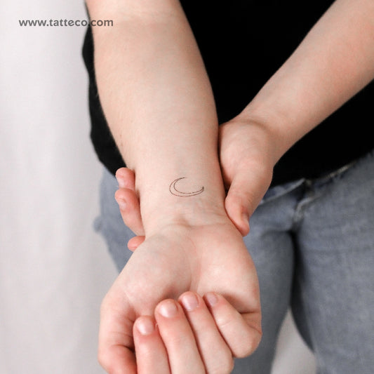 Crescent Moon Temporary Tattoo By M3.Ink - Set of 3