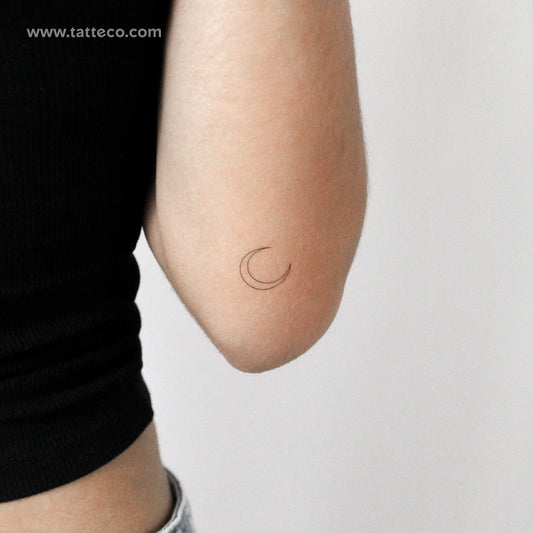 Crescent Moon Temporary Tattoo By M3.Ink - Set of 3