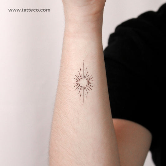Sun Temporary Tattoo By M3.Ink - Set of 3