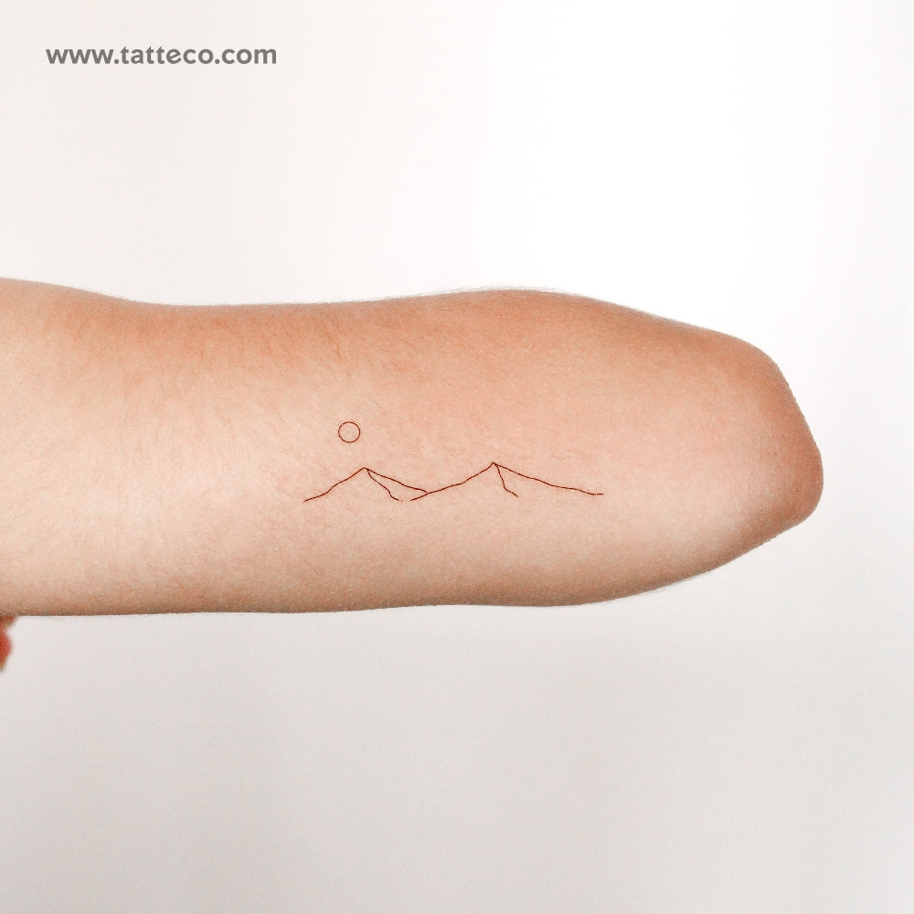 Mountain Temporary Tattoo By M3.Ink - Set of 3