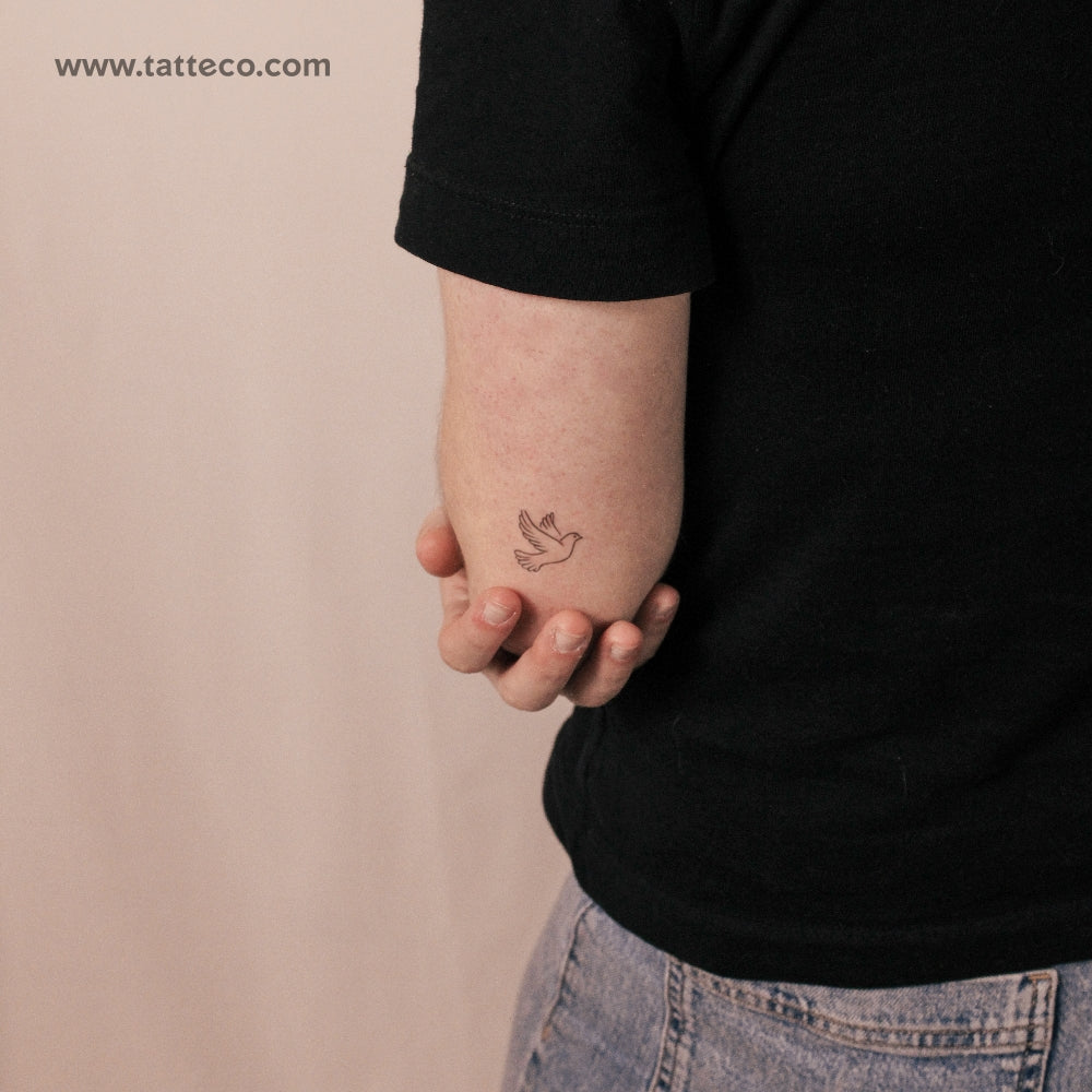 Tatuaje temporal de paloma - Juego de 3