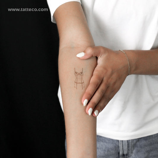 Corset By M3.Ink Temporary Tattoo - Set of 3