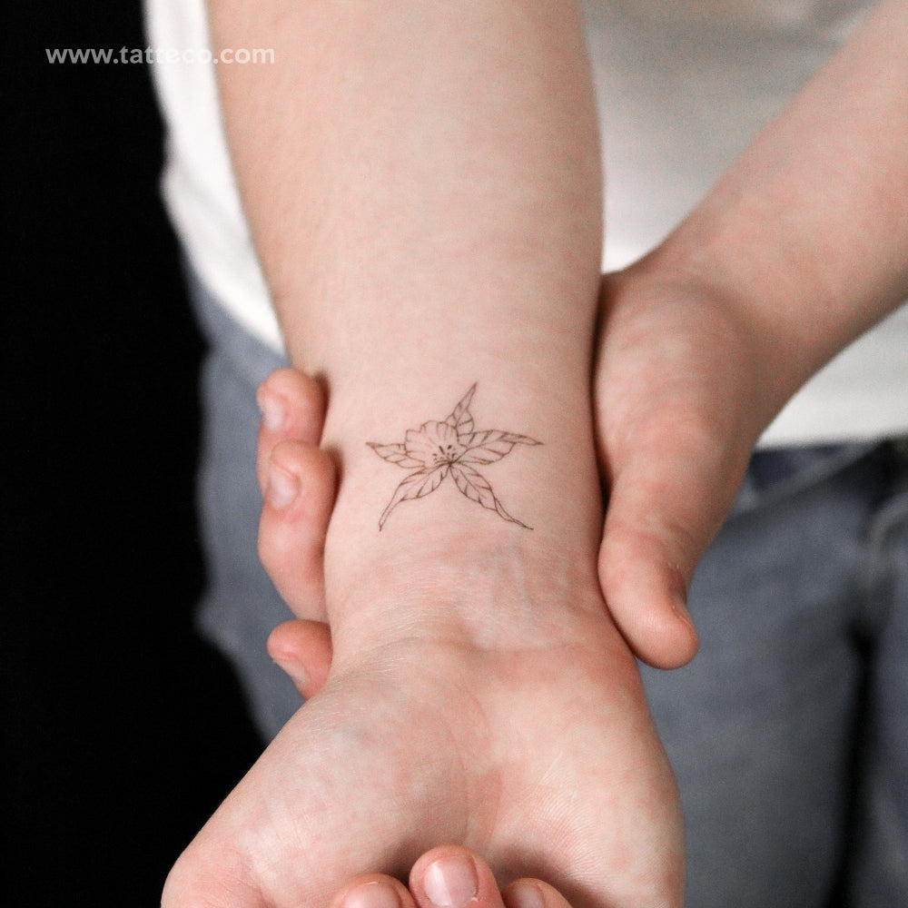 Orchid Temporary Tattoo By M3.Ink - Set of 3