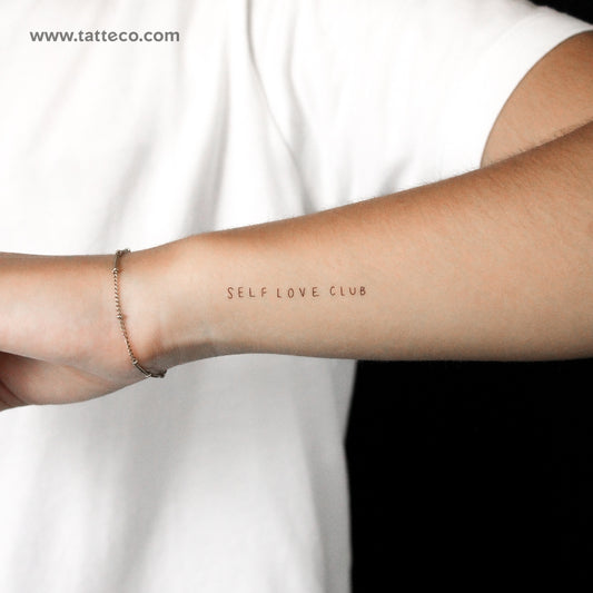 Self Love Club Temporary Tattoo  By M3.Ink - Set of 3