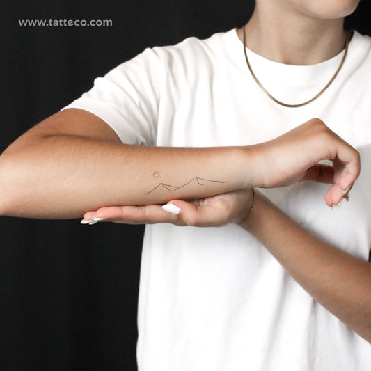 Mountain Temporary Tattoo By M3.Ink - Set of 3