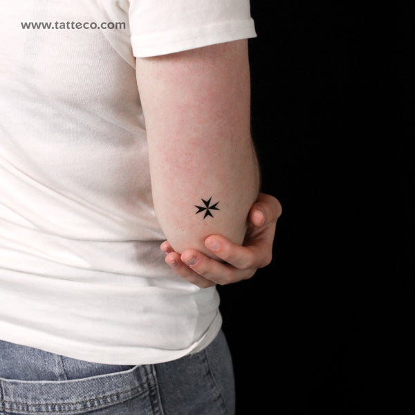Tatuaje semipermanente de cruz de Malta (juego de 2)