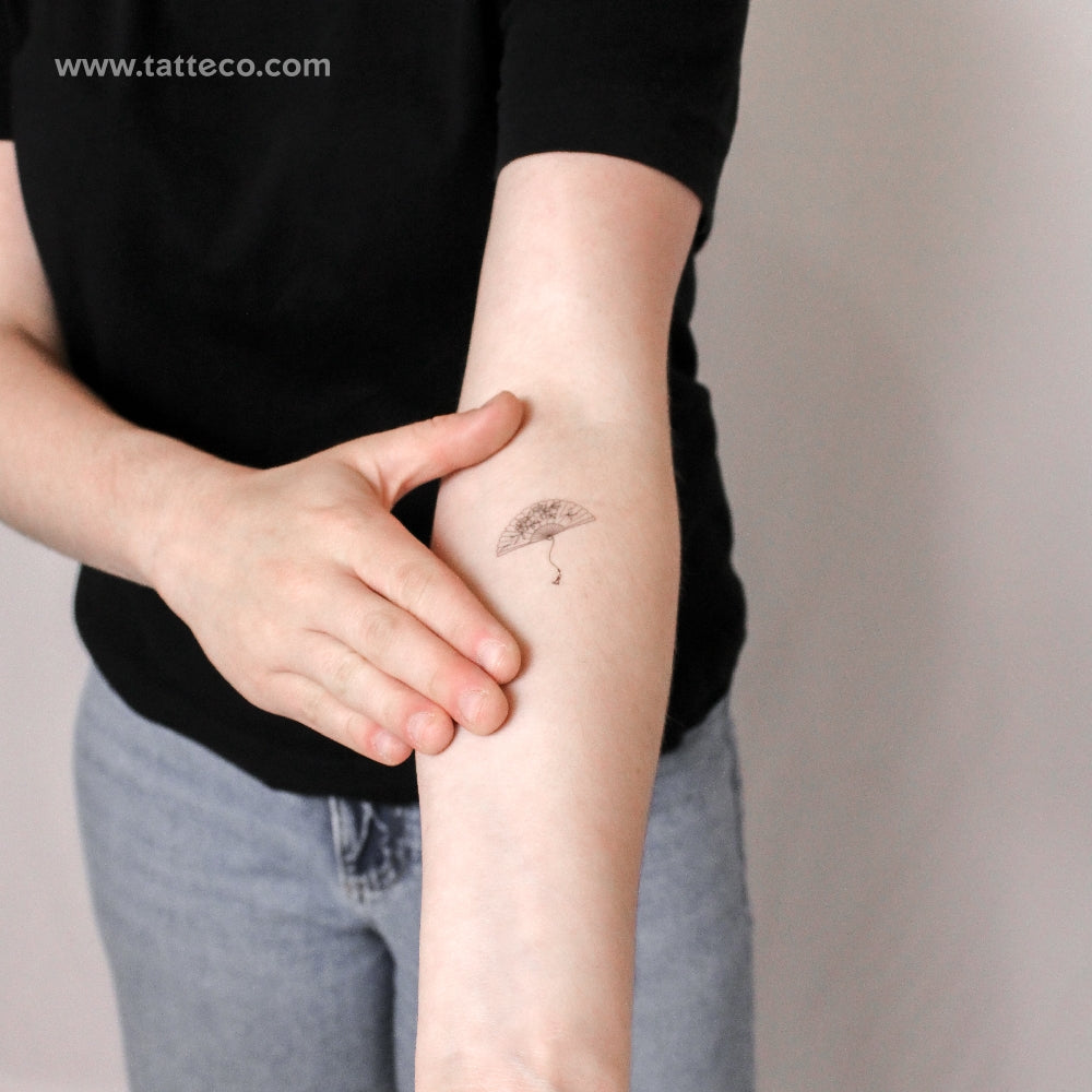 Hand Fan Temporary Tattoo By M3.Ink - Set of 3