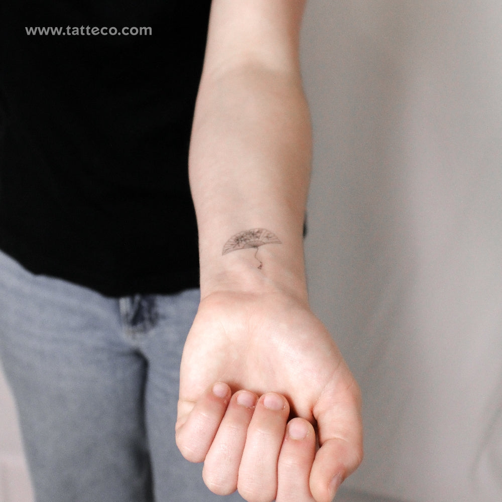 Hand Fan Temporary Tattoo By M3.Ink - Set of 3