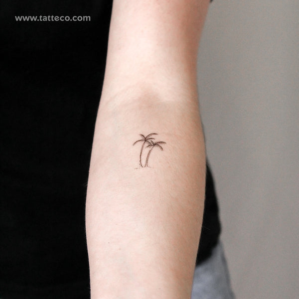 Palm Tree Couple Temporary Tattoo By M3.Ink - Set of 3