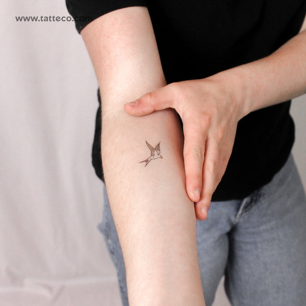 Swallow Temporary Tattoo By M3.Ink - Set of 3