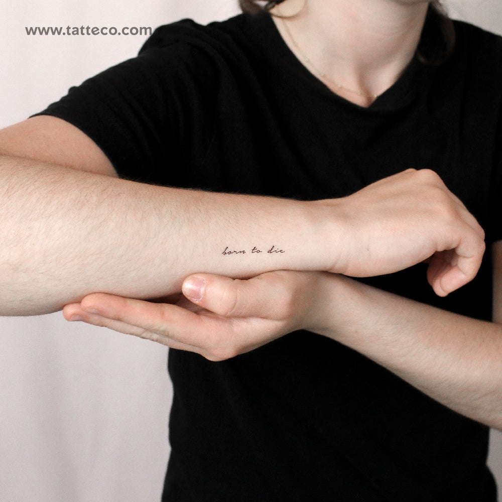 Born To Die Temporary Tattoo - Set of 3