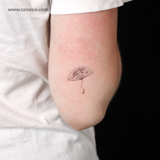 Hand Fan Temporary Tattoo By M3.Ink - Set of 3