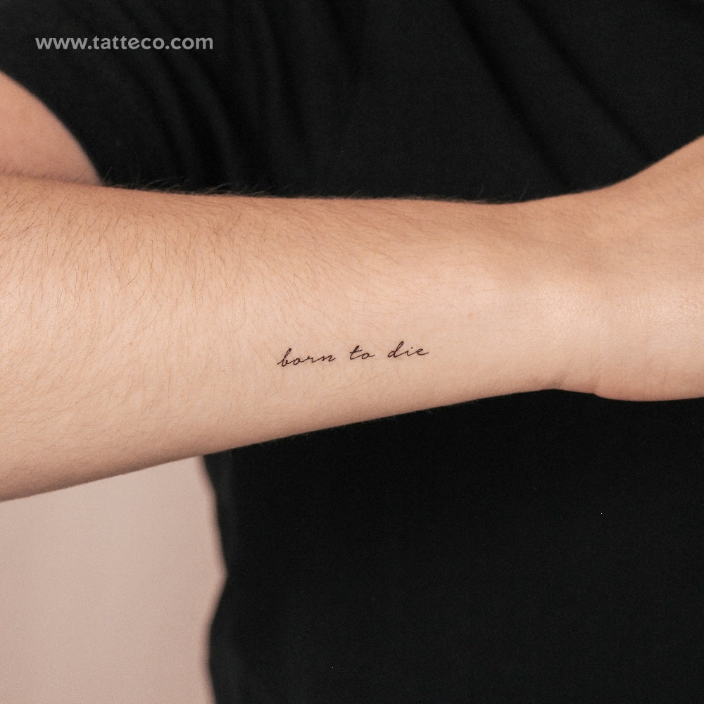 Born To Die Temporary Tattoo - Set of 3
