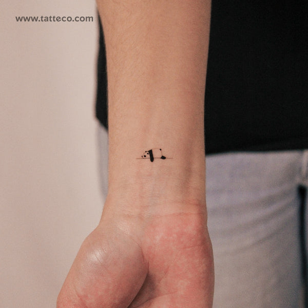 Sleepy Panda Bear Semi-Permanent Tattoo - Set of 2