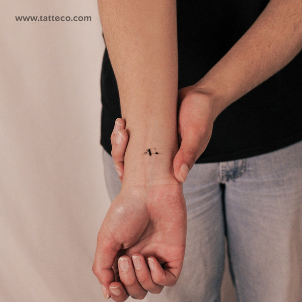 Sleepy Panda Bear Semi-Permanent Tattoo - Set of 2