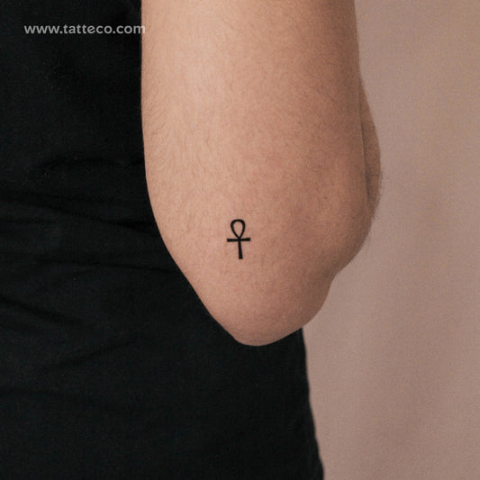 Tatuaje semipermanente pequeño de Ankh (juego de 2)