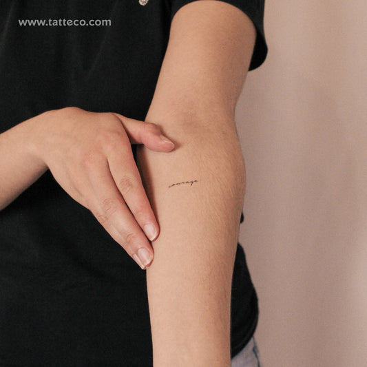 Tatuaje de dos semanas de coraje - Juego de 2