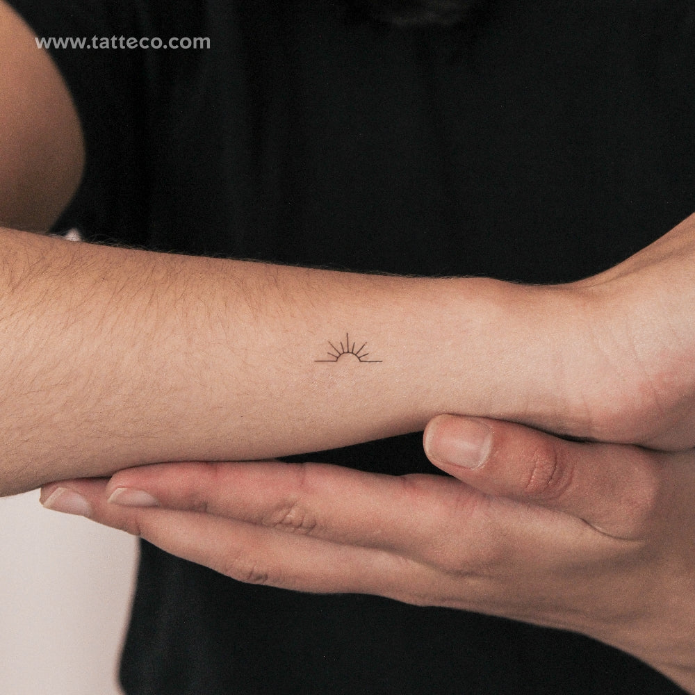 Minimal Sunset Semi-Permanent Tattoo - Set of 2