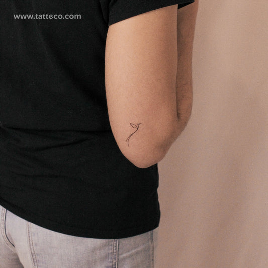 Minimalist Long Tailed Hummingbird Semi-Permanent Tattoo - Set of 2