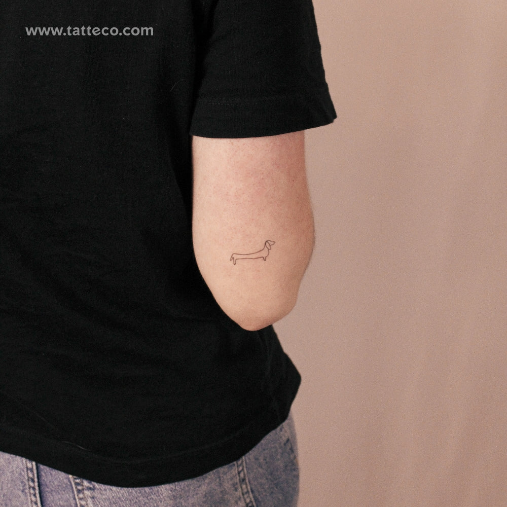 Dachshund Semi-Permanent Tattoo - Set of 2