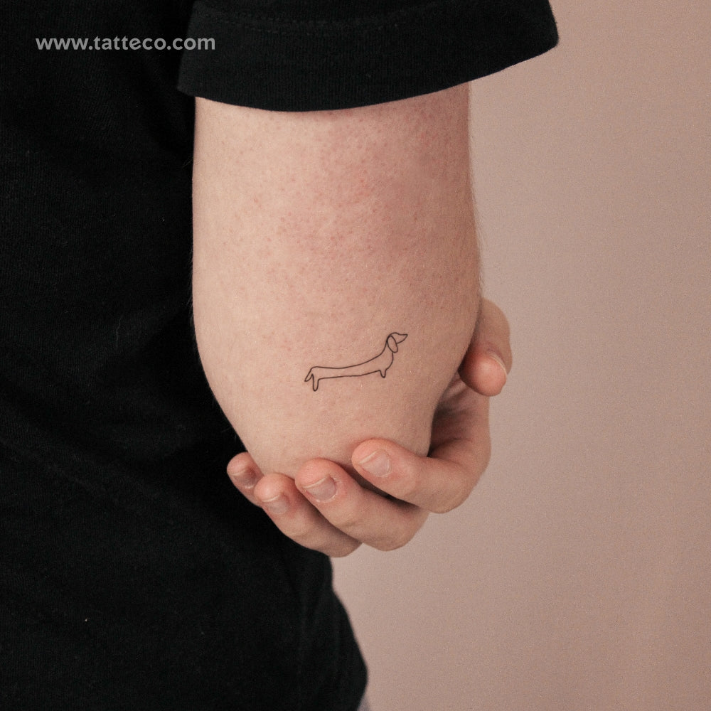 Dachshund Semi-Permanent Tattoo - Set of 2