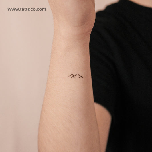Tatuaje semipermanente de montaña pequeña - Juego de 2