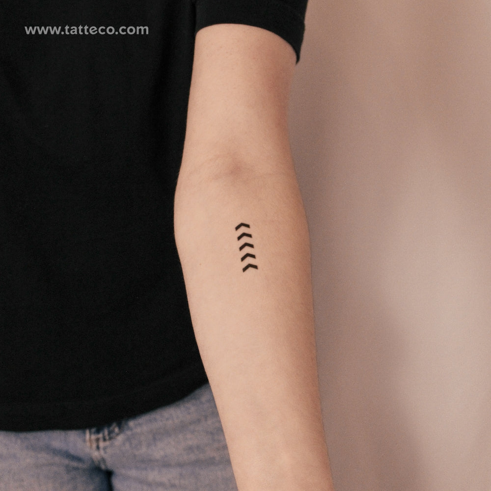 One Direction Five Arrows Tribute Semi-Permanent Tattoo - Set of 2