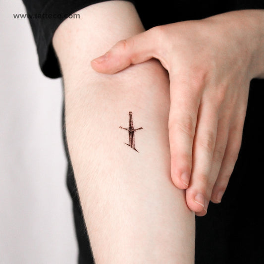Stabbed Sword Temporary Tattoo - Set of 3