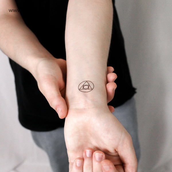Philosopher's Stone Symbol Temporary Tattoo - Set of 3