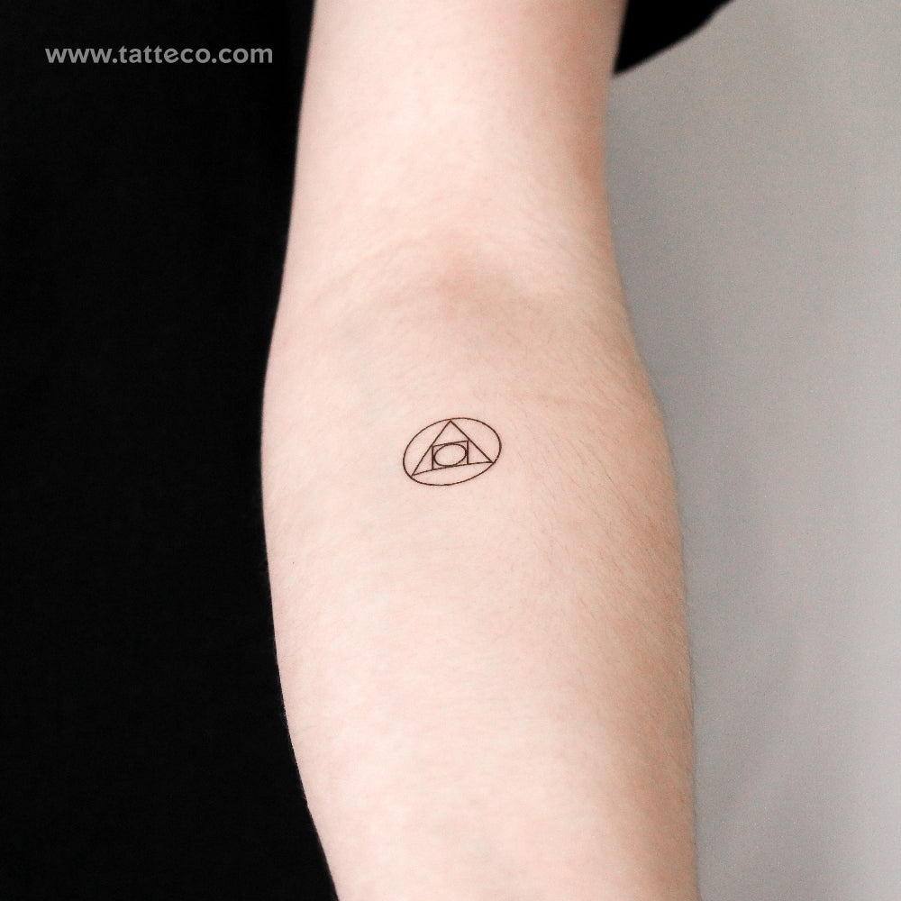 Philosopher's Stone Symbol Temporary Tattoo - Set of 3