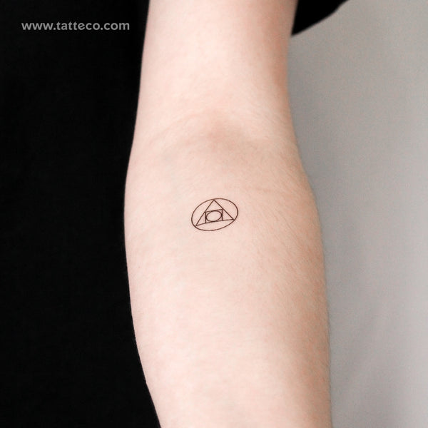 Philosopher's Stone Symbol Temporary Tattoo - Set of 3